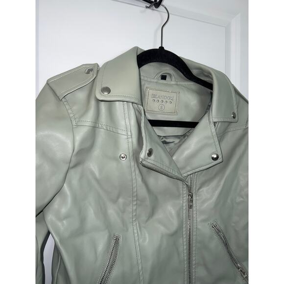 Blank NYC Long Sleeve Full Zip Motorcycle Jacket Light Green Women's Size Small - Picture 2 of 6